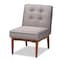 Baxton Studio Arvid Mid-Century Gray Upholstered Wood Dining Chair 155-9307 - alternate 1